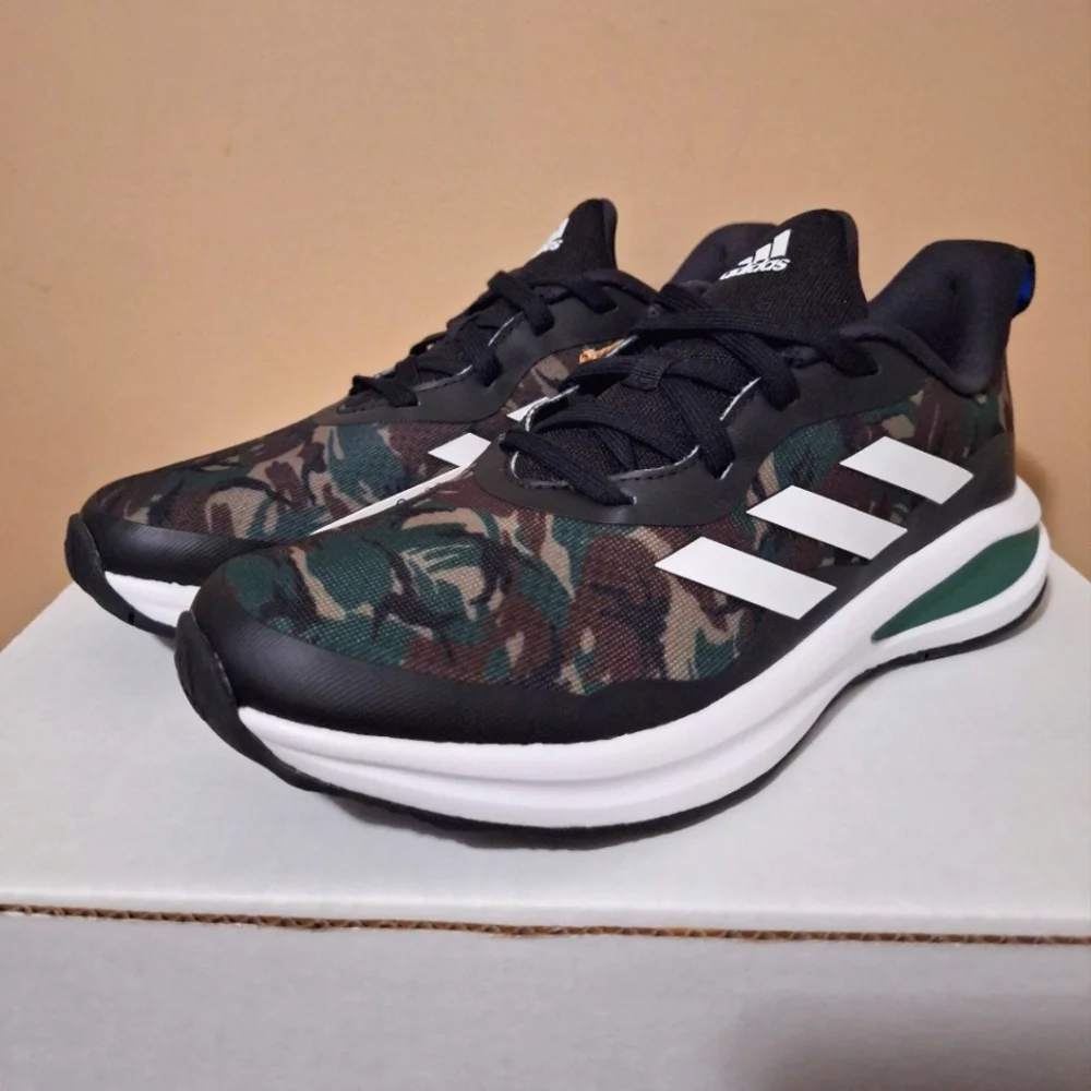 Adidas Big Boys Size 4.5 Fortarun Sneakers Cloudfoam Pure 2.0 - Picture 3 of 3